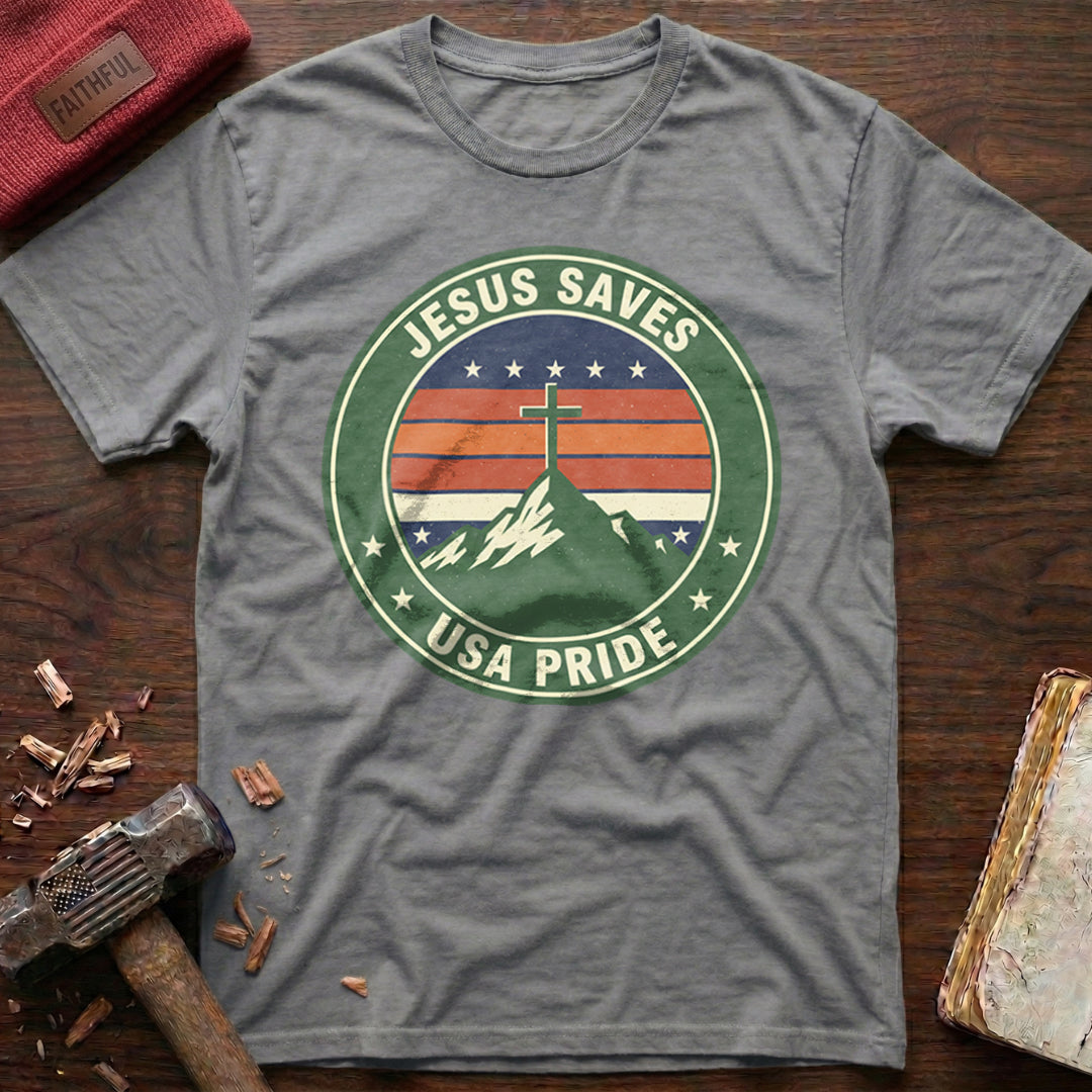 Jesus Saves - USA Pride T-Shirt