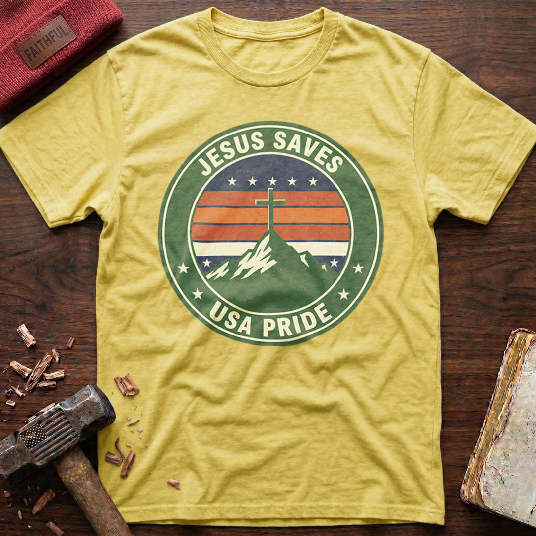 Jesus Saves - USA Pride T-Shirt