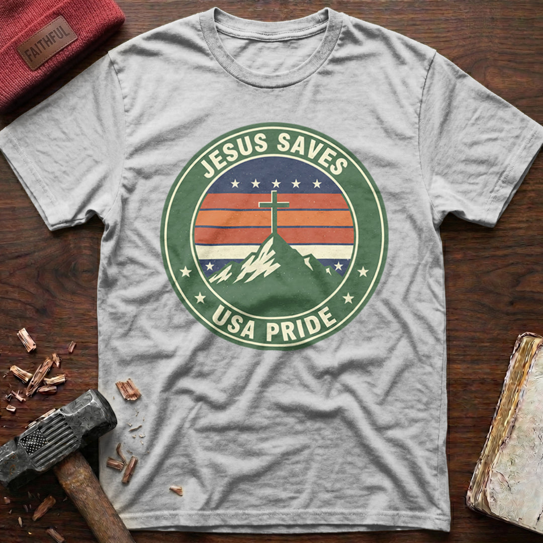 Jesus Saves - USA Pride T-Shirt