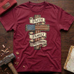 Faith Family Freedom Scroll T-Shirt