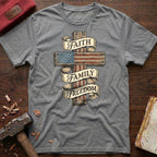 Faith Family Freedom Scroll T-Shirt