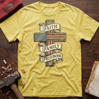 Faith Family Freedom Scroll T-Shirt