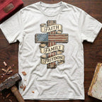 Faith Family Freedom Scroll T-Shirt