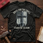 B&W Kneel For The Cross T-Shirt