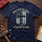 B&W Kneel For The Cross T-Shirt